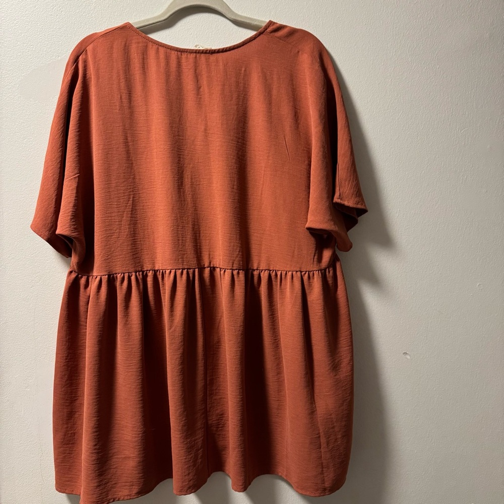 Rust orange button down - Picture 6 of 8